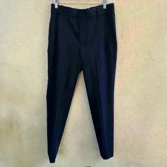 Vince- Wool Blend Slightly Cropped “Tapered Leg Trouser”  Dark Navy Size 6 EUC! - Picture 4 of 7